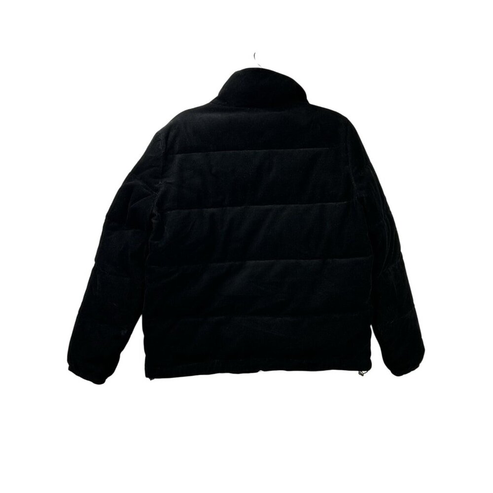 Levi Strauss Women's Size Medium Black Corduroy Puffer Coat Full Zip Lined - Picture 8 of 15